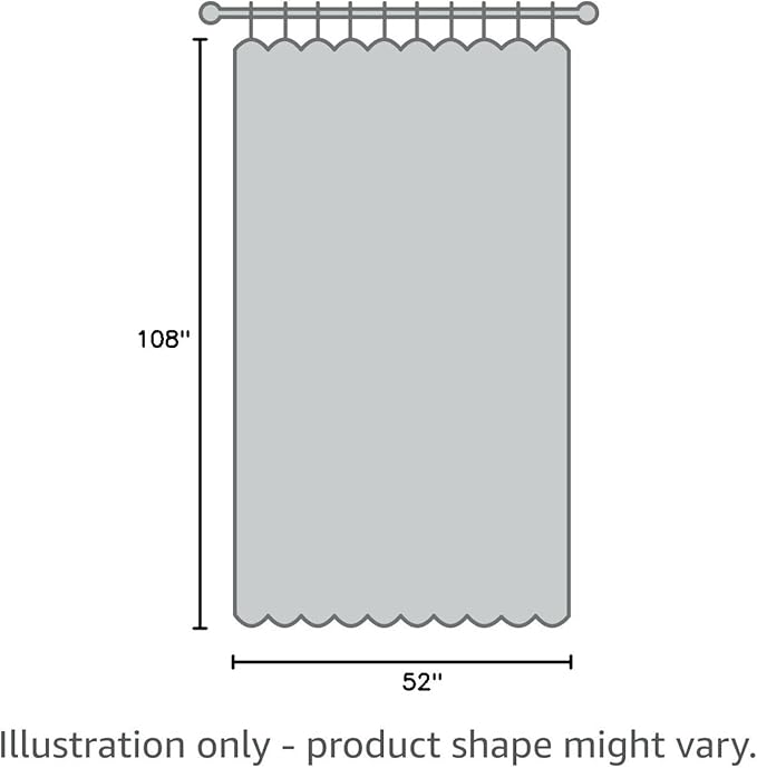 Joydeco Blackout Curtains 108 Inches Long 2 Panels Burg, Room Darkening Curtains for Bedroom, 100% Black Out Textured Thermal Drapes Privacy Protection 2 Panels Set(W52 x L108 Inch, Light Grey)