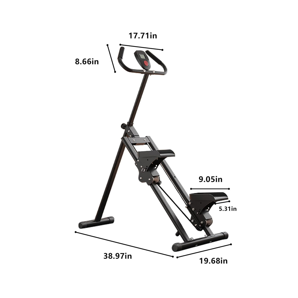 Foldable Stair Stepper for Home Gym, Adjustable Resistance Mini Stepper with Non-Slip Pedals, 300lb Capacity Quiet Climber Cardio Equipment，Compact Exercise Step Machine