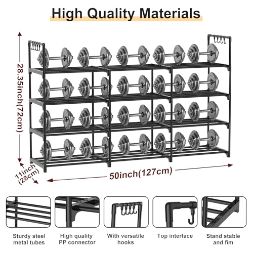 3 Row 4 Tier Long Shoe Rack, Black Metal Stackable Shoe Shelf with Multifunctional Hooks, Shoe Storage Hold 24-30 Pairs, Space Saving Shoe Organizer for Closet,Wide Shoe Rack - size: 3 Row 4 Tier