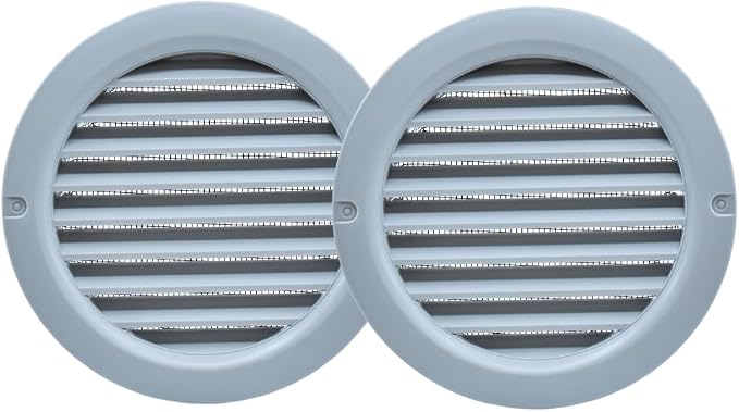 VENTS-US – 5" Round Light Gray Plastic Vent Cover