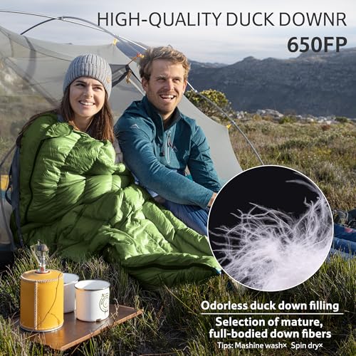Naturehike Ultralight Backpacking RDS Down Sleeping Bag for Adults, 650 Fill Power Sleeping Bag for 42/52¢µ, 20oz Compact Lightweight Sleeping Bags for Hiking Camping 3 Seasons