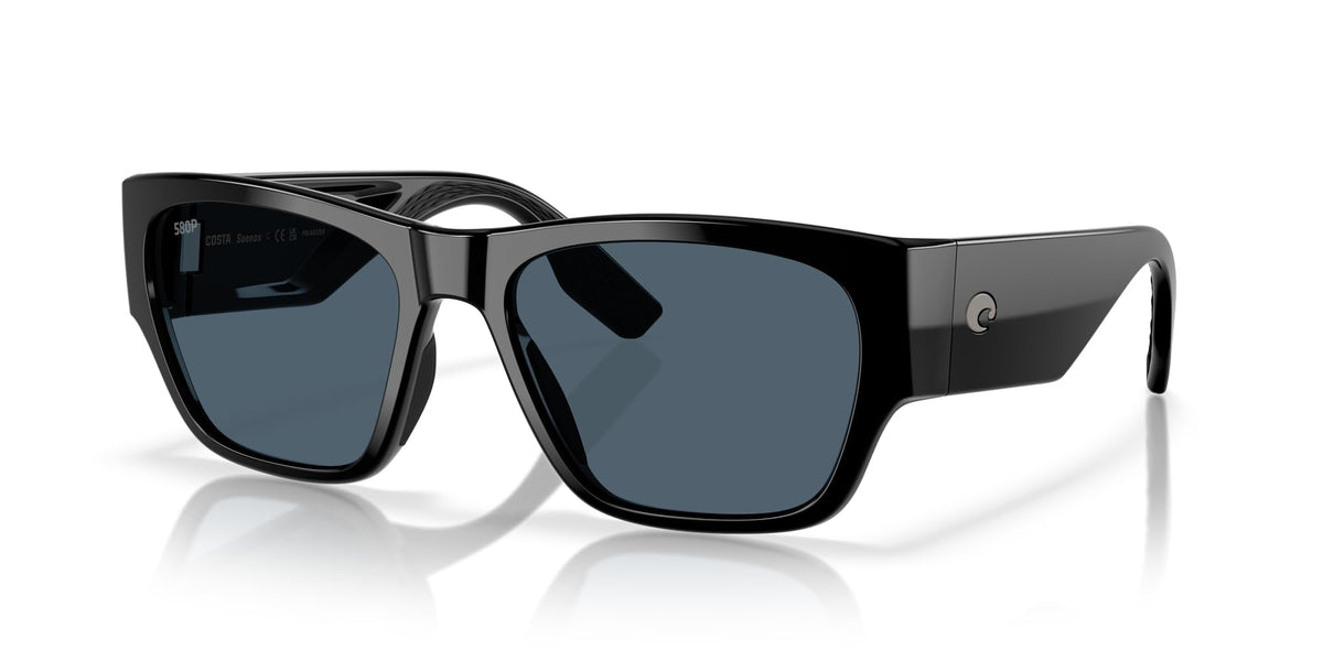 Costa Del Mar Sueños Sunglasses, Black/Grey Polarized 580P, 57 mm