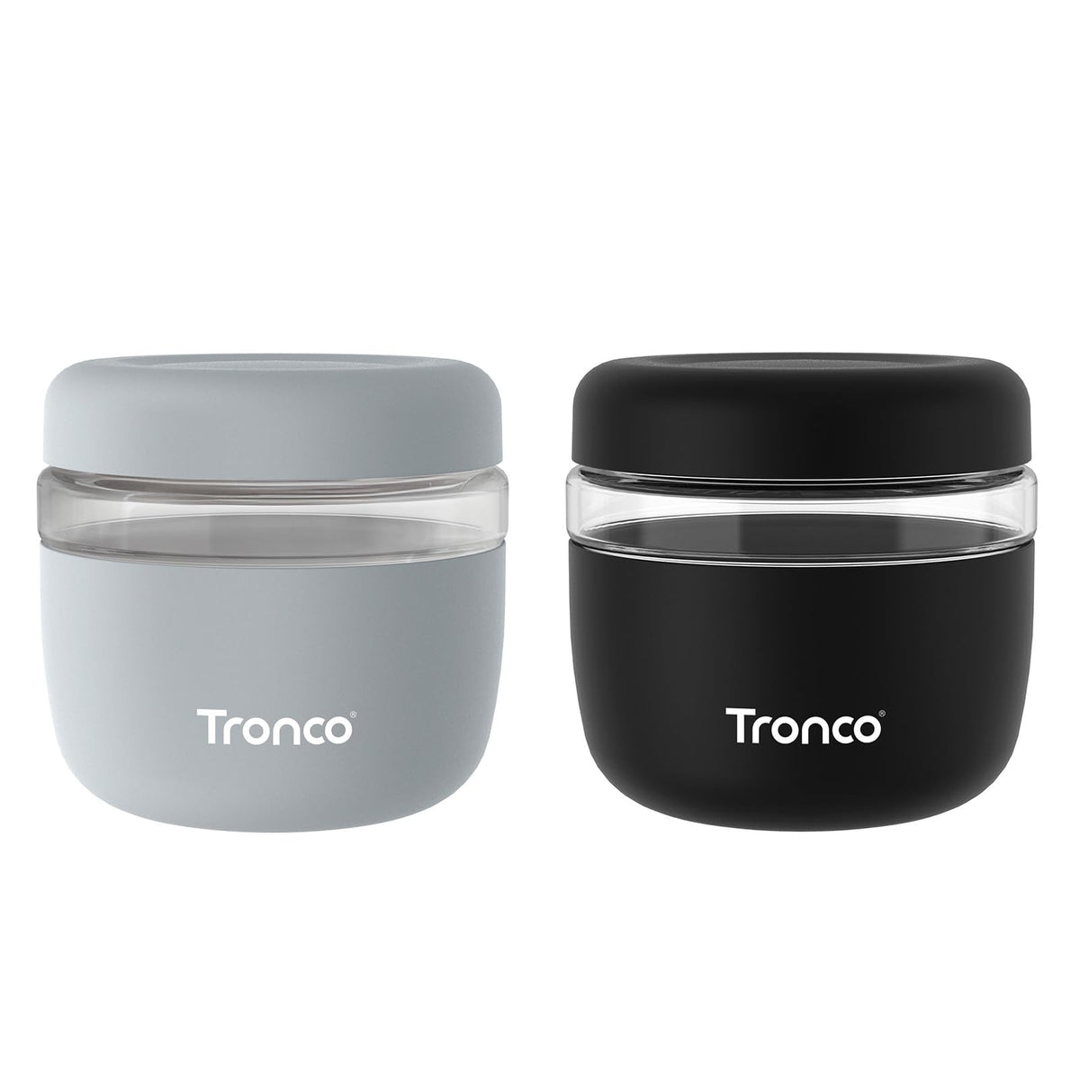 Tronco 16 oz Glass Food Storage & Lunch Bowl Containers with Airtight Lids