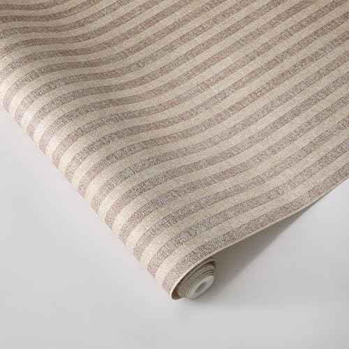 Tempaper x Charles Street Stripe Textured Removable Peel and Stick Wallpaper, 20.5 in X 16.5 ft, Made in The USA