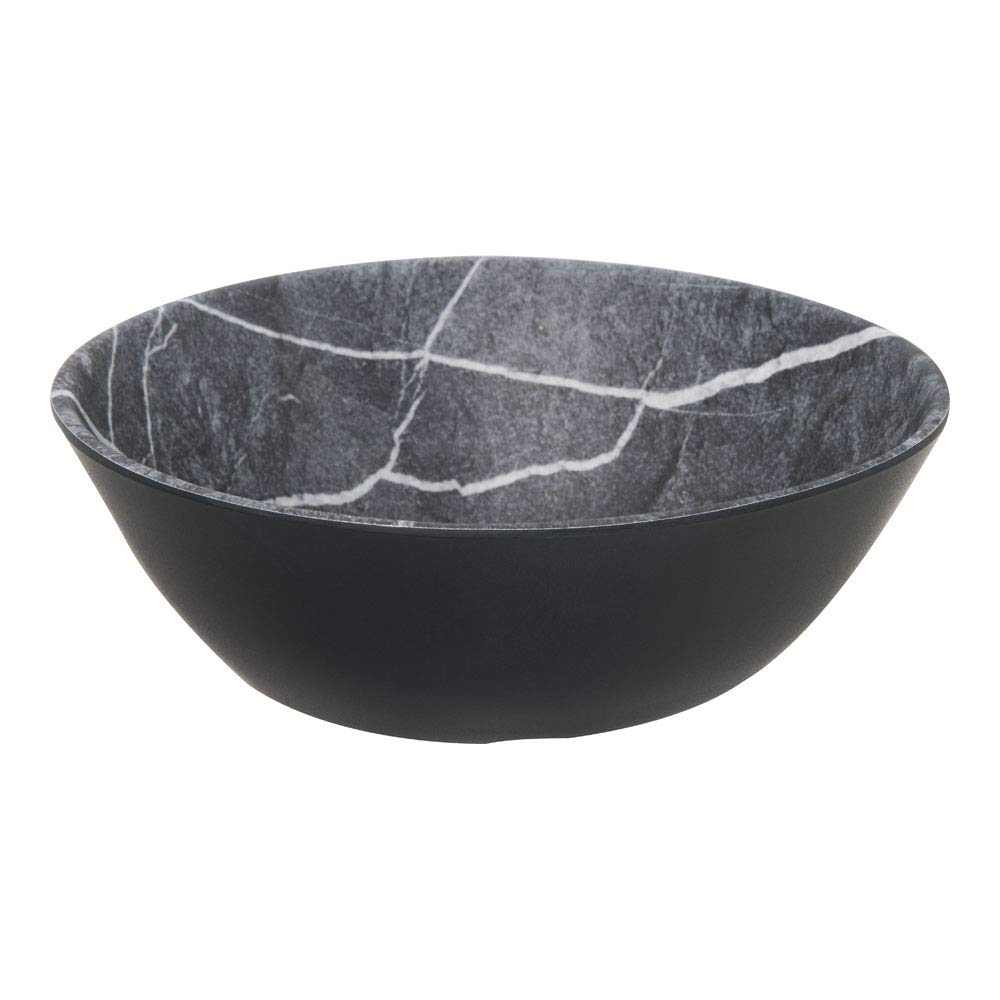 Carlisle FoodService Products Ridge Reusable Plastic Bowl Soup Bowl for Home and Restaurant, Melamine, 8 Ounces, Cement, (Pack of 24)