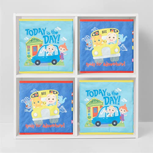 Idea Nuova Cocomelon Set of Two Spacious Collapsible Storage Cubes, 10"x10" - color: Cocomelon