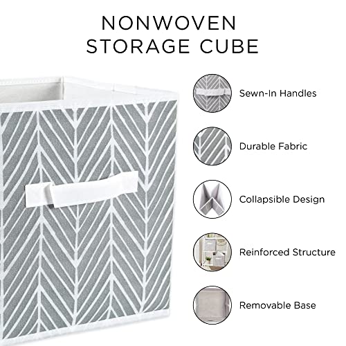 DII Non Woven Polyester Storage Bin, Polka Dot, White & Gold, Small Set of 4 - color: White & Gold, size: Small Set of 4, 11x11x11" Cube