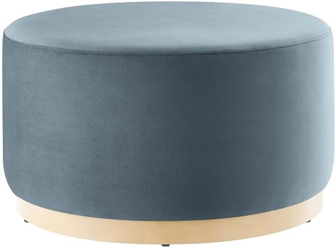 Modway Large 29" Round Performance Velvet Upholstered Upholstered Ottoman