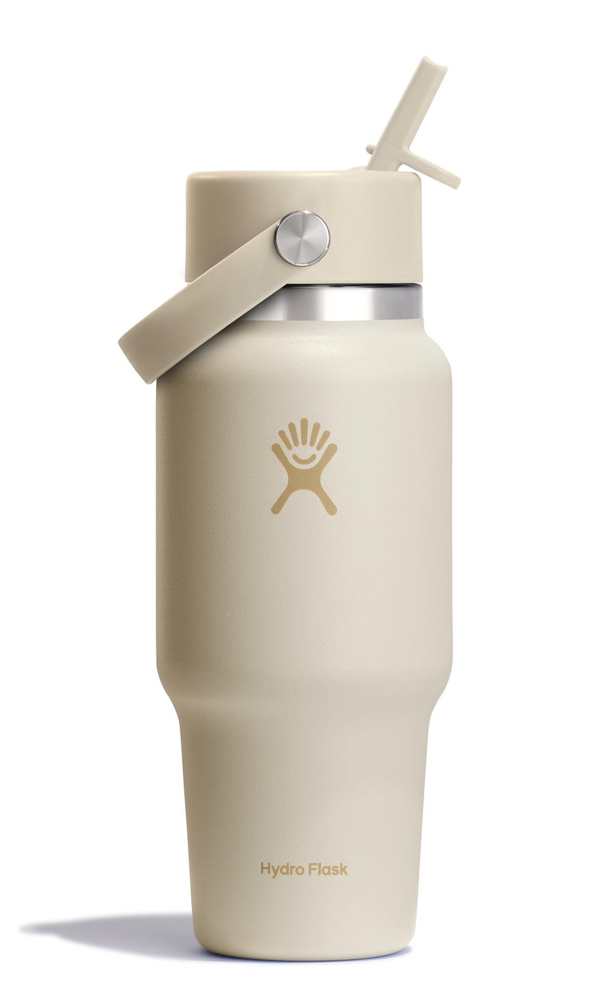 Hydro Flask Water Bottle - Insulated Stainless Steel - Wide Mouth Flex Chug Lid, Non Spill, Leakproof in 24 Oz Coconut Cream