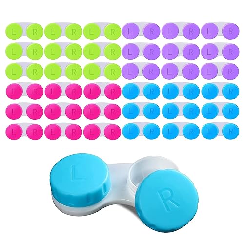 KISEER 36 Pack Colorful Contact Lens Case Box Holder Container Soak Storage Kit - size: 36 Count