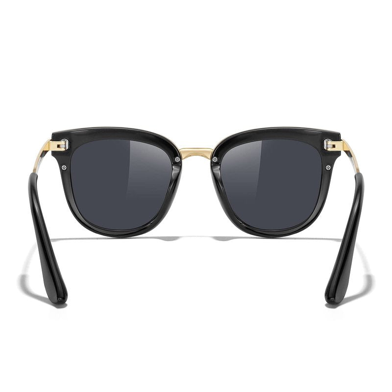 MERRY'S Girls Cat Eye Sunglasses for kids Children Polarized Sunglasses S7001 (Black, 46)