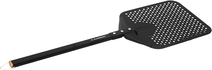 CURRENT® Perforated Aluminum Pizza Peel, Ultra-Thin Edge, Heat-Resistant