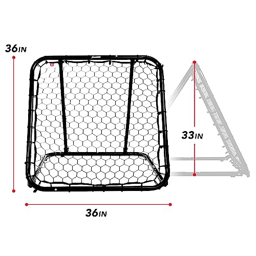 Franklin Sports Basketball Pass Back Rebounder Net - Multi-Sport Training Rebound Screen - Perfect for Passing and Shooting Practice - 3' x 3', Black (92499X)