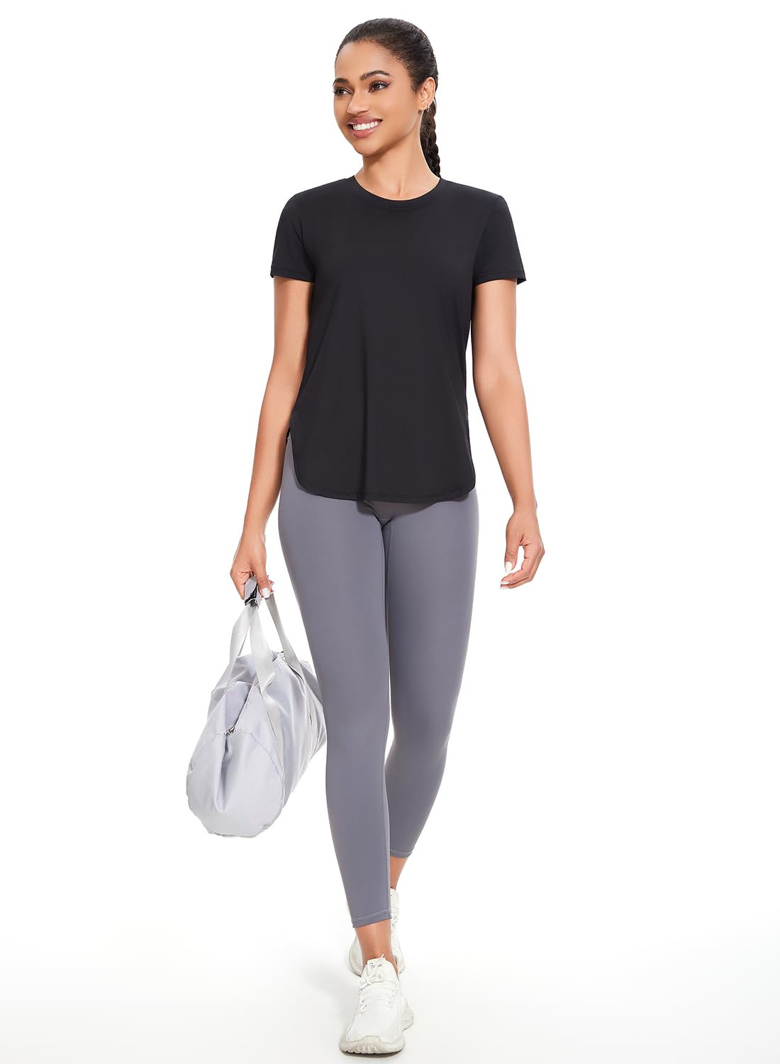 Cosy Pyro Workout Tops for Women Short Sleeve Black/Gray/White/Army XL