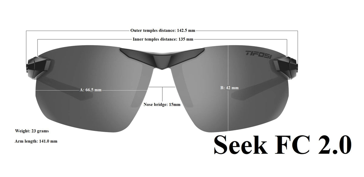 Tifosi Optics Seek FC 2.0 Sunglasses (Blackout, Smoke)