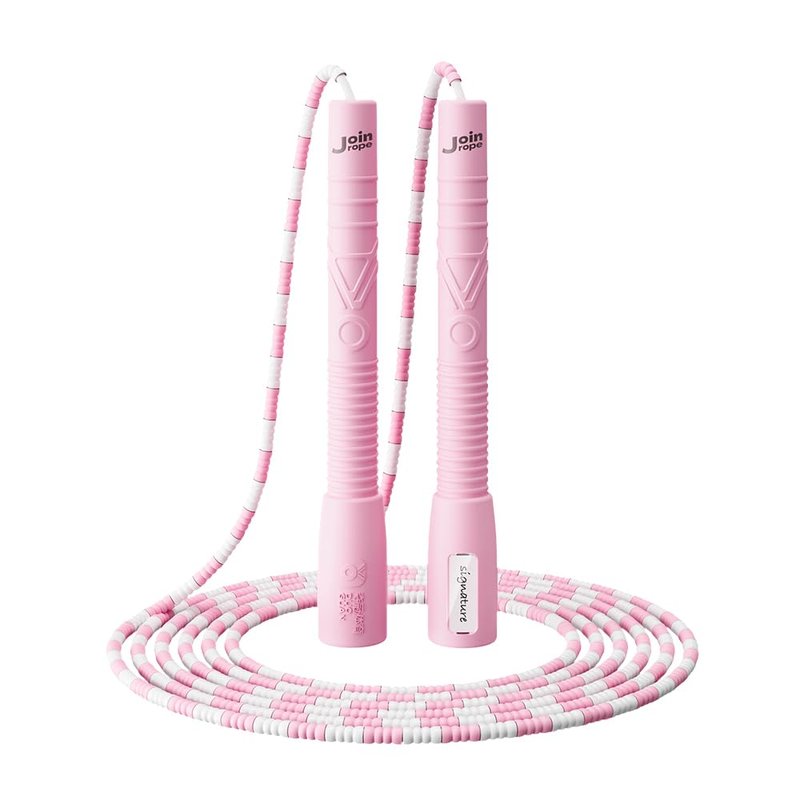 JOINROPE Skipping Rope, Adjustable Beaded Jump Rope with Double Bearing, Jump Rope for Kids at Home Schoel Gym,Tang-Free Flexible and Durable Jumping Ropes for Fitness (Pink)