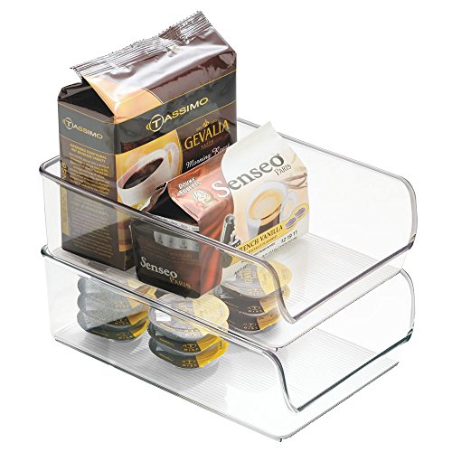 iDesign BPA-Free Plastic Freezer and Fridge Organization Bin for Kitchen, Fridge, Freezer, Pantry and Cabinet Organization, The Linus Collection – 11" x 7" x 3.5", Clear - style: 1 Pack