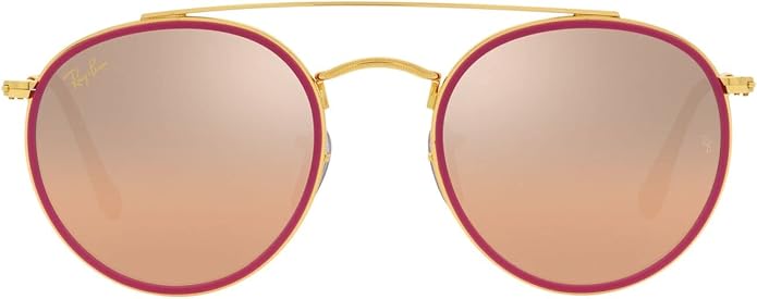 Ray-Ban Unisex Rb3647n Double Bridge Round Sunglasses