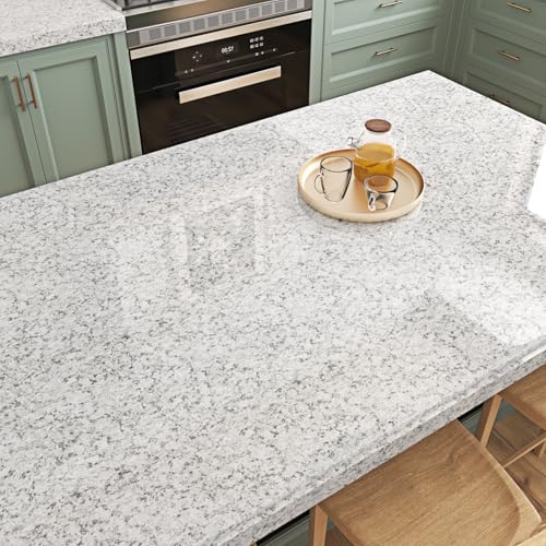 WESTICK Grey Marble Contact Paper for Counter Top Peel and Stick Waterproof Granite Contact Paper 15.8"x80" Self Adhesive Terrazzo Wallpaper Vinyl Wrap for Cabinets Tables Kitchen Bathroom