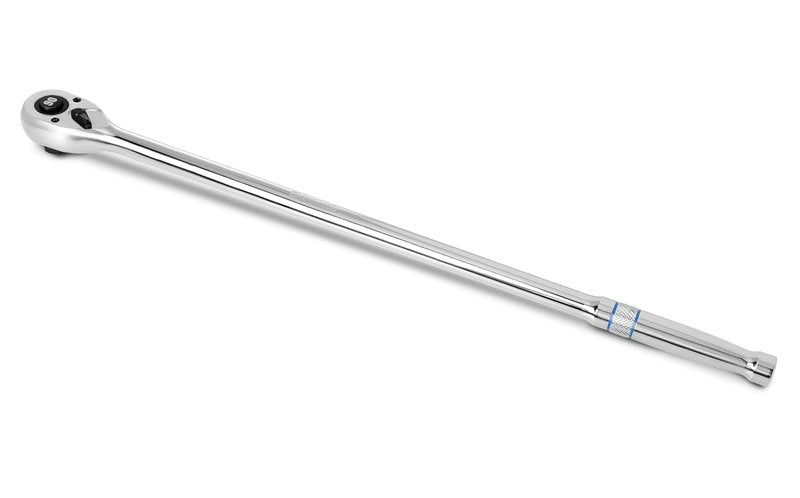 DURATECH Extra Long Handle 1/2-Inch Drive Ratchet, 90-Tooth Quick-release Ratchet Wrench with 20" Extra Long Handle, Teardrop Ratcheting, Reversible, Chrome Alloy Made, CR-MO Head,Full Polished