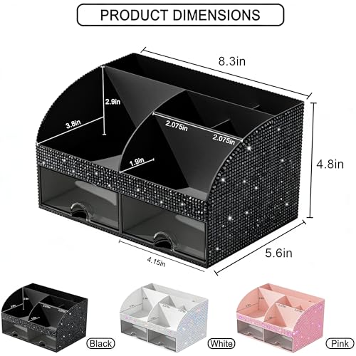 COMFYROOM Makeup Organizer, Bathroom Organizer (Bling Black) - color: Bling Black
