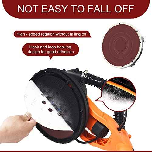 9 inch Sanding Discs 180 Grit 8 Holes Hook and Loop Sandpaper for Drywall Sander 60Pack