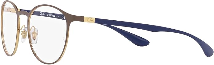 Ray-Ban Unisex Rx6355 Round Prescription Eyeglass Frames