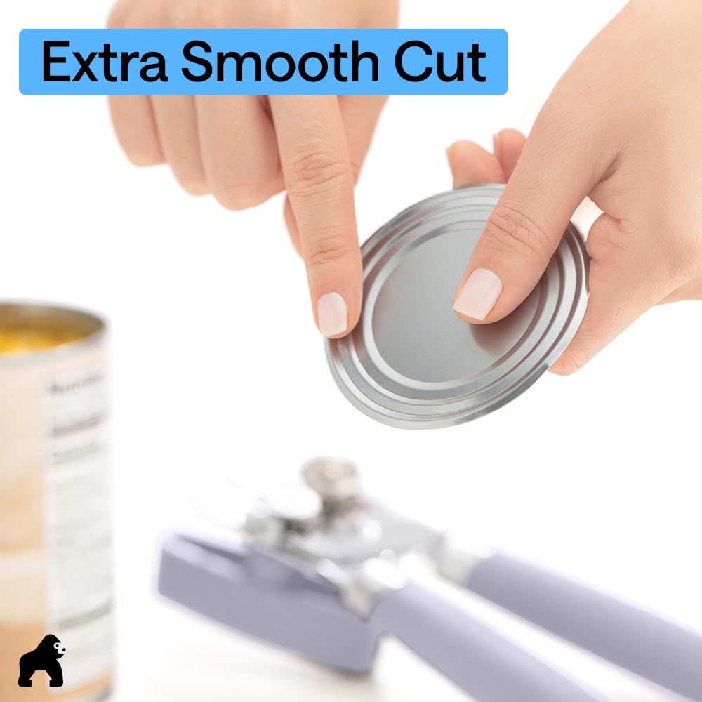 GORILLA GRIP Original Model Stainless Steel Manual Can Opener, Lavender