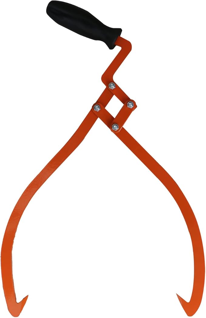 OAOLOWF 20" Log Tongs Logging Skidding Tongs Non-Slip Grip- Log Lifting, Handling, Dragging & Carrying Tool