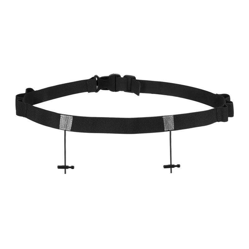 PATIKIL Triathlon Belt Bib Holder, Elastic Marathon Race Number Belt Marathon Running Race Belt with 6 Gel Loops for Marathon Racing Cycling, Black