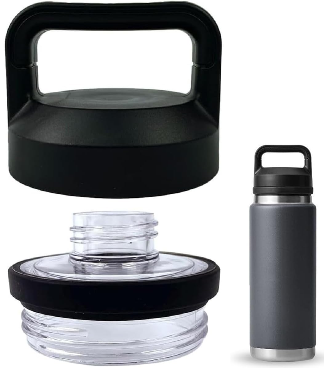 Replacement for YETI Lid Chug Cap Rambler Bottle, Screw Top Lid Replacement Fits for 18oz/ 26oz/ 36oz/ 64oz Cap Cover Water Bottle Parts Accessorie