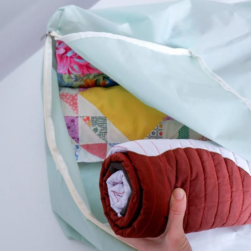 Quilt Storage Bag - Standard Size (22L x 15"W x 8"H) - Winter Green" - color: Winter Green