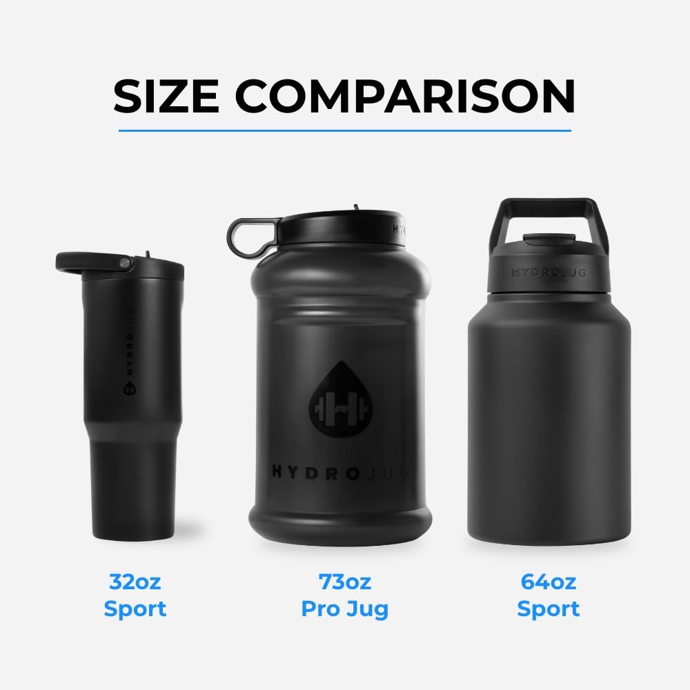 HydroJug Sport Jug 64oz Insulated Half Gallon Water Bottle, Pink Sand
