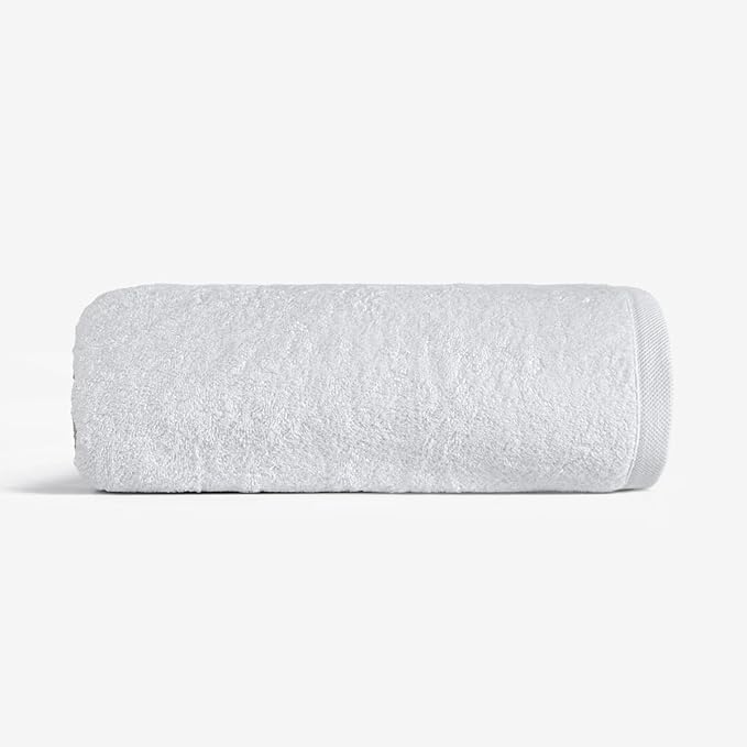 SALBAKOS 100% Turkish Cotton Jumbo Bath Sheet Towel Oversized 40x80 inch | Premium Hotel & Spa Quality, Soft, Absorbent, XL Bath Towels | Made in Turkey (Pack of 1, White)