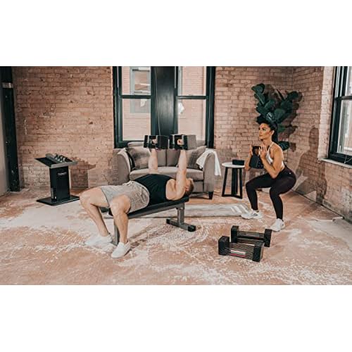 PowerBlock Small Compact Stand, Dumbbell Rack & Weight Rack, Folds Flat For Easy Storage, Use with PowerBlock Expandable Dumbbells, Home Gym Strength Training, Pack of 1