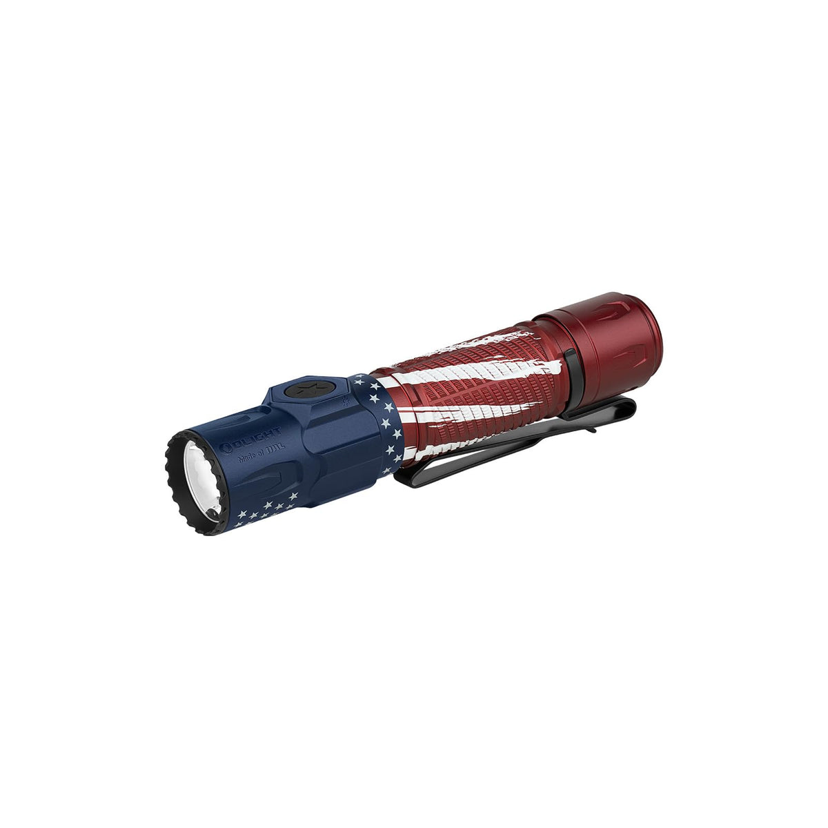 OLIGHT Warrior Ultra 2500 Lumens Tactical Flashlight, Compact Dual Switches Rechargeable Bright Light with Proximity Sensor, Suitable for Emergency, Outdoor, Searching (Stars & Stripes Edition)