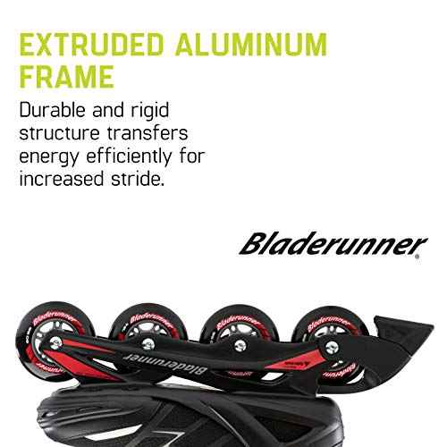 Bladerunner by Rollerblade Advantage Pro XT Men's Adult Fitness Inline Skate, Black and Red, Inline Skates, 11