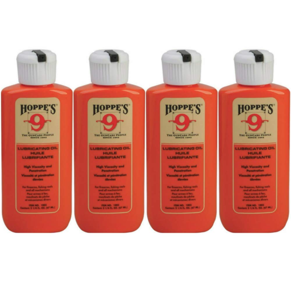 HOPPE'S No. 9 Lubricating Oil, 2-1/4 ounces Bottle (4-Pack)