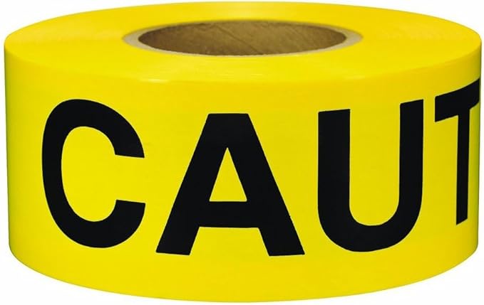 Swanson Tool Co., Inc Swanson Tool Co BT30CAU2 3 inch by 300 Foot 2 MIL Non-Detectable Barricade Safety Tape"Caution" Yellow with Black Print