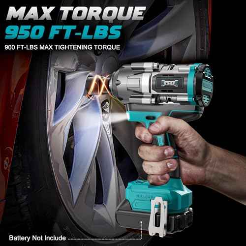 Cordless Impact Wrench 1/2 inch for Makita 18V Battery, 900Ft-lbs Brushless Electric Power Impact Driver Gun Tool, 2100RPM High Torque Impact Wrench with LED Work Light (Tool Only)