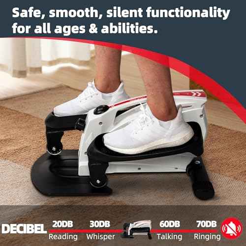 Fitvids Steppers for Exercise, Stair Steeper with Resistance Bands, Portable Stepper Capable of Full-Body Exercise, Low Noise and Smooth, Bear 300 lbs