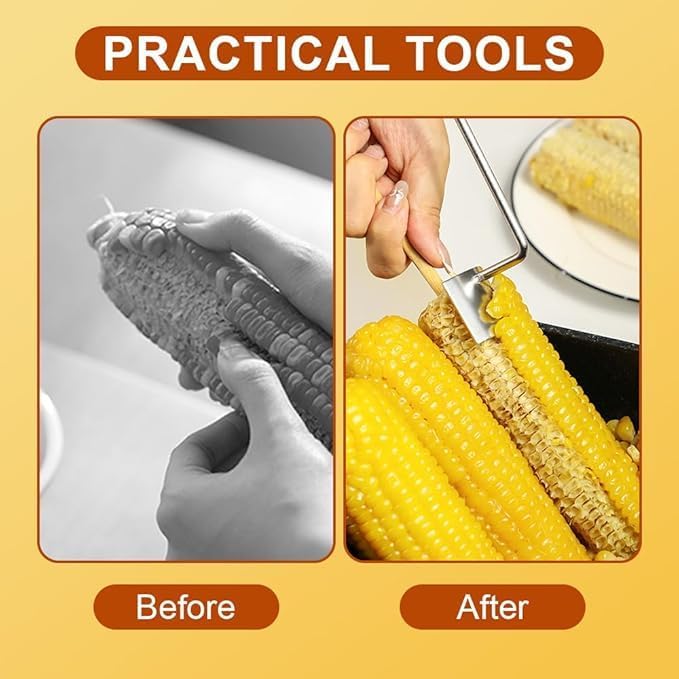2 Packs Corn Peeler for Corn on the Cob,2026 Upgraded Corn Stripper for Corn on the Cob,Corn on the Cob Remover,Corn Cob Stripper tool Easy to Clean