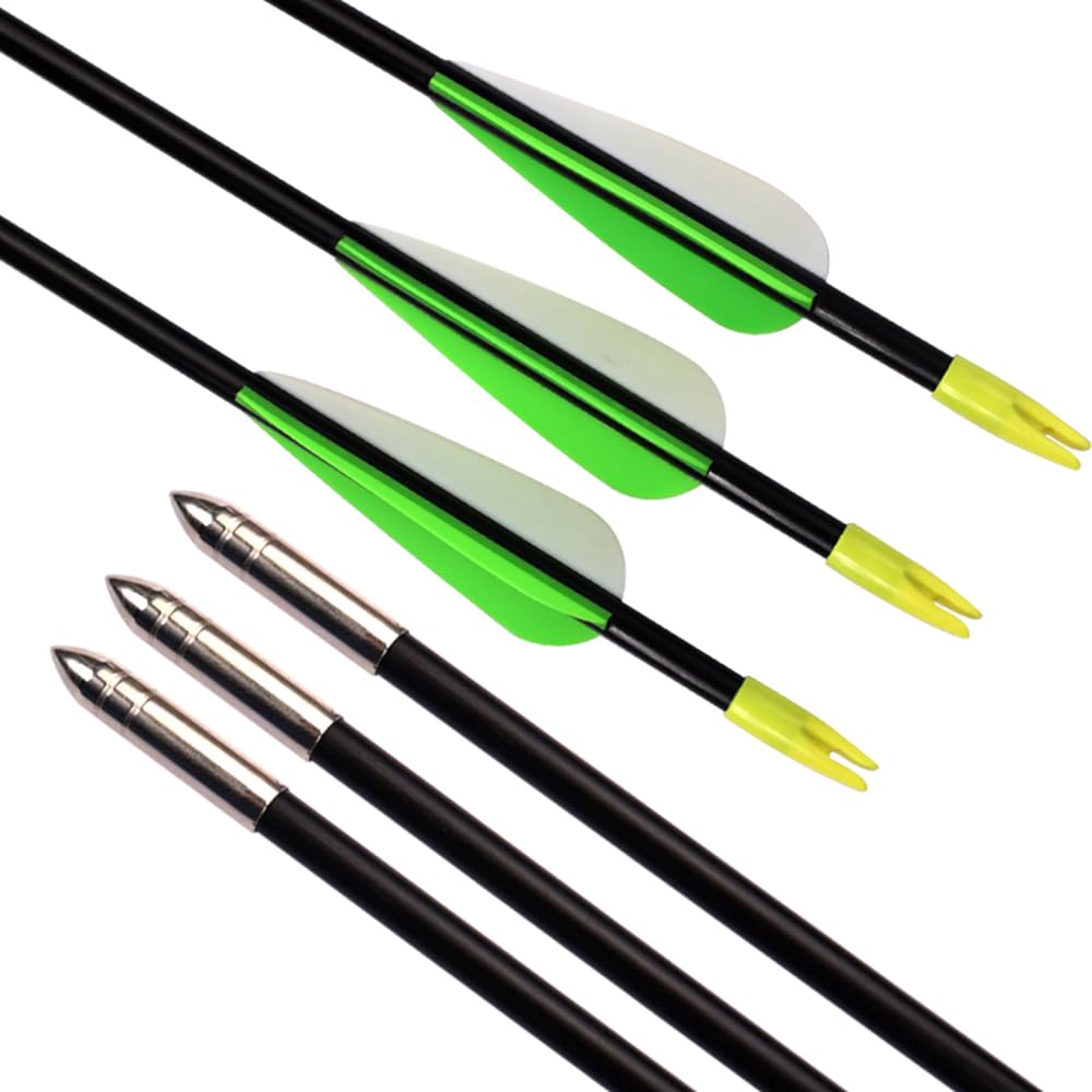 Fiberglass Practice Arrows Archery 30 Inch Target Shooting Safety Recurve Bows Suitable for Youth Woman Beginner 6 PCS