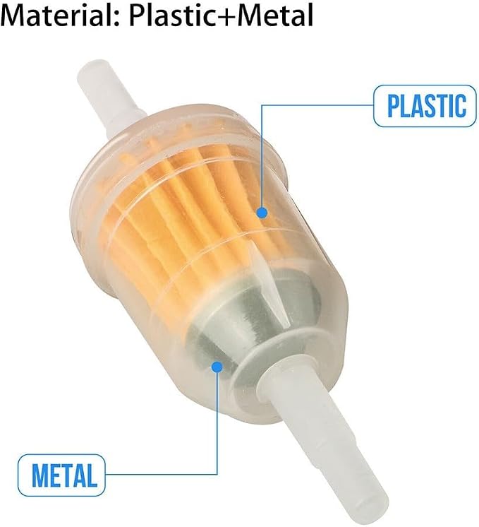 Inline Plastic Fuel Filters Set 10 Pieces