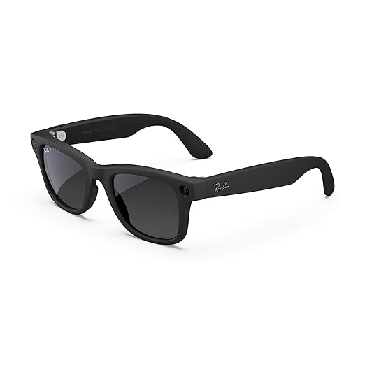 Ray-Ban Meta (Gen 2), Wayfarer Large, Matte Black | Smart AI Glasses for Men, Women — 2X Battery Life — 3K HD Resolution — 12 MP Ultra-Wide Camera, Audio, Video — Polarized Gradient Graphite Lenses