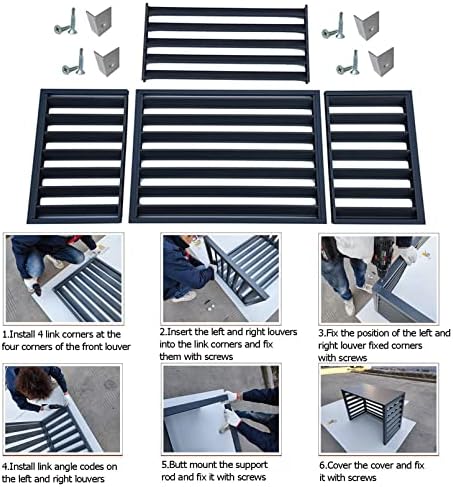Aluminum Air Conditioner Cover, Privacy Fence Screen, Outdoor Condenser
