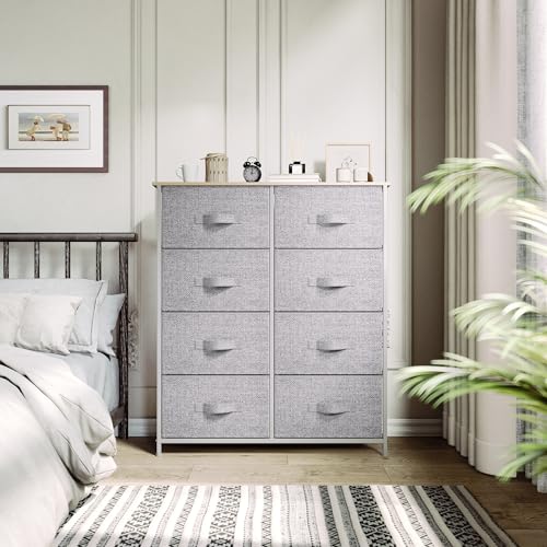 YITAHOME Dresser - color: A-light Grey, style: 8-Drawer