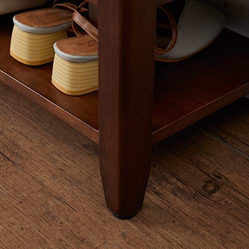 XKZG Storage Bench Wooden Shoe Rack Bench Rustic Solid Wood Entryway Bench (Brown,47.2") - color: Brown, size: 47.2"W x 11.8"D x 16.5"H