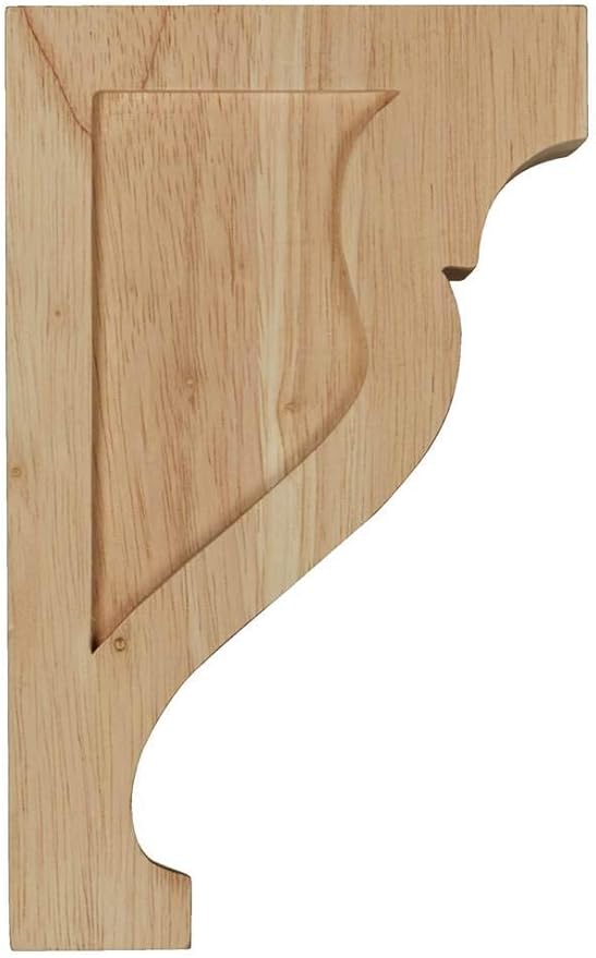 Ekena Millwork CORW02X05X08RKAL Mini Rockport Wood Corbels, 1 3/4"W x 5"D x 8"H, Alder
