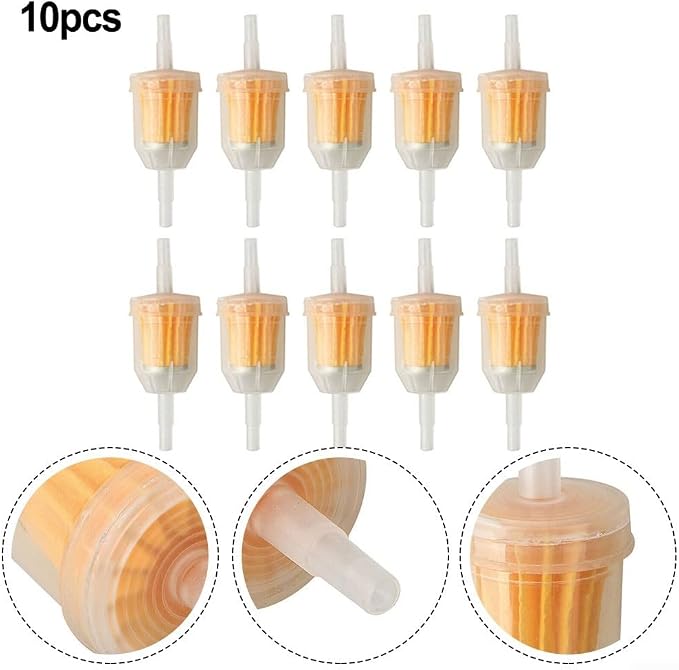 Inline Plastic Fuel Filters Set 10 Pieces